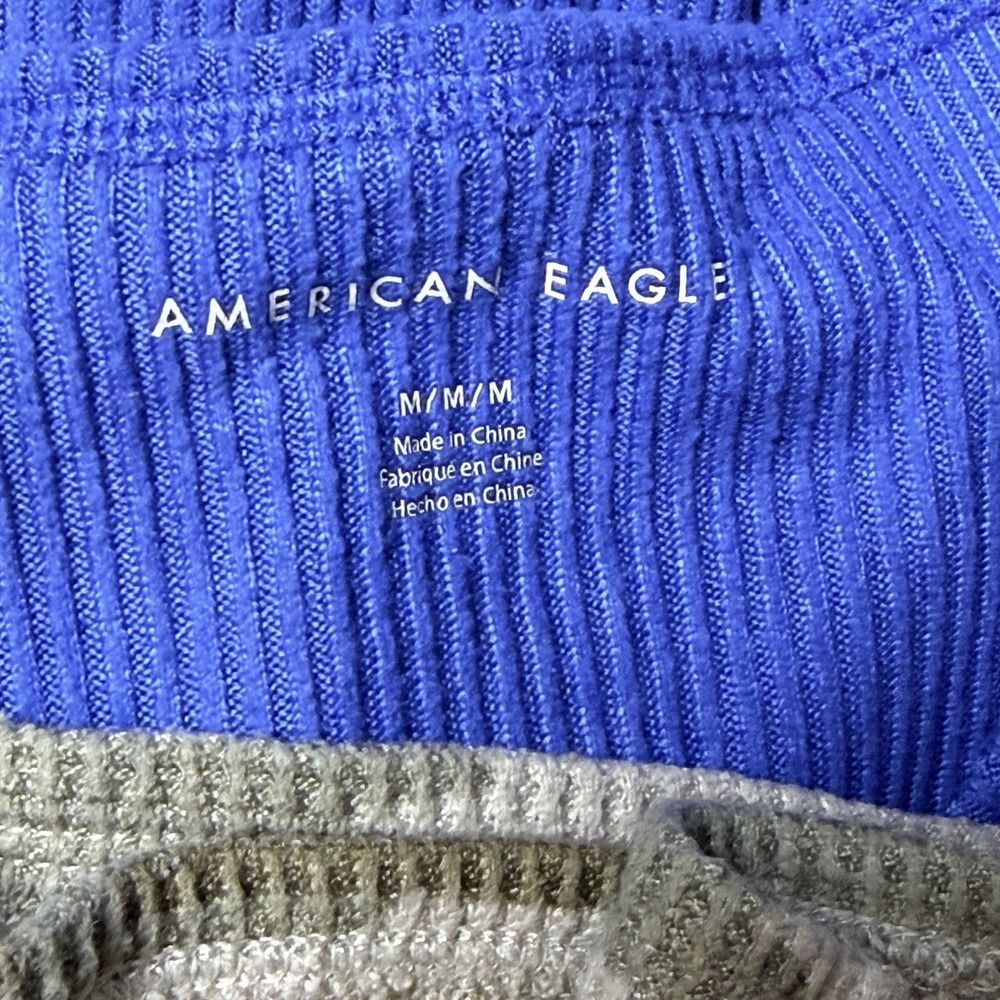 Lot 4 American Eagle V Neck Waffle Knit Long Sleeve Oversized Sweater Tops Med - Picture 5 of 9